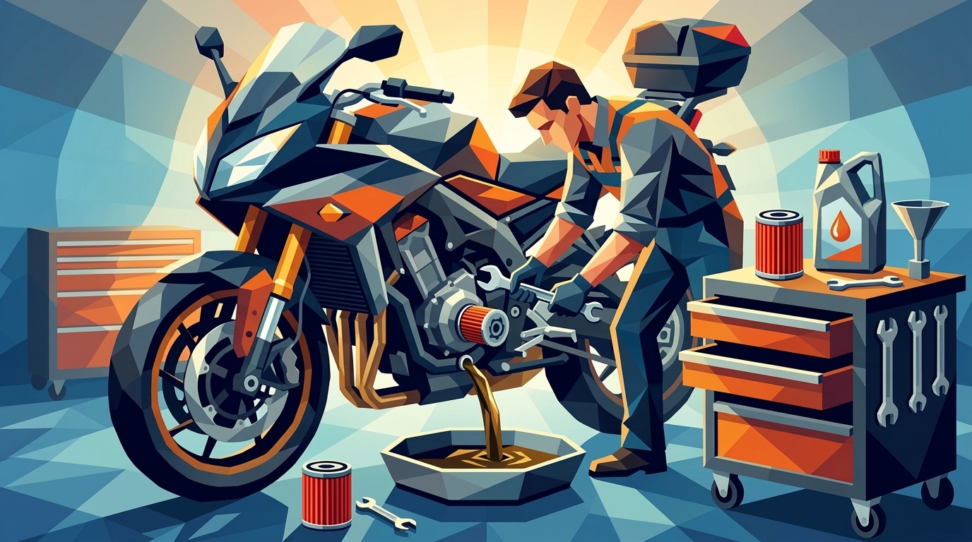 Wymiana oleju i filtra w motocyklu - krok po kroku