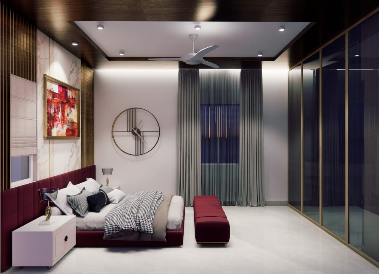 A calm, material-driven living room designed by Studio Housify