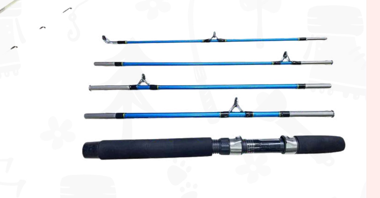 VARA FIBRA DE VIDRIO 5 CUERPOS COLOR AZUL 180 CM