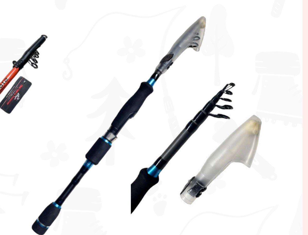 VARA TELESCOPICA SWORDMAN AZUL CON NEGRO CARBONO 180 CM