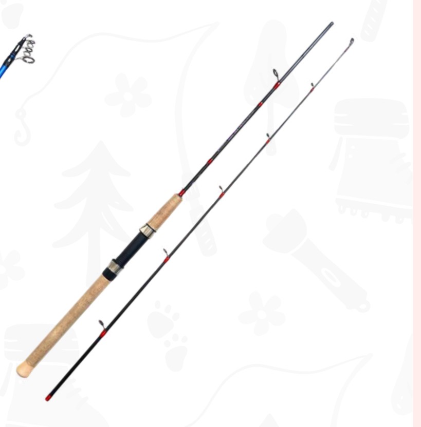 VARA CATANA MANGO DE CORCHO 180 CM NEGRA CON ROJO SHIMANO