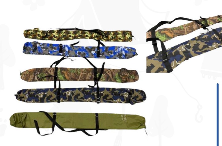 PORTA VARA PESCA TIPO TULA COLORES VARIADOS