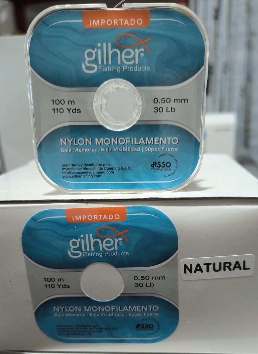 NAILON MARCA GILHER 30 LIBRAS , 0.50MM NATURAL
