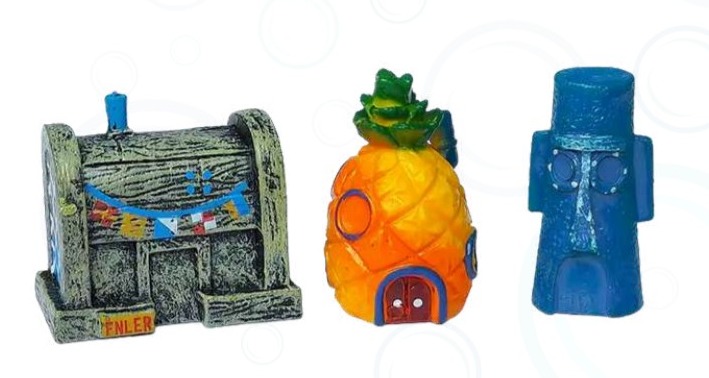 ADORNO ACUARIO MINI CASA BOB ESPONJA PIÑA