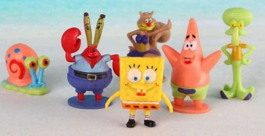 JUEGO DE BOB ESPONJA PAQUETE X 8 MINI