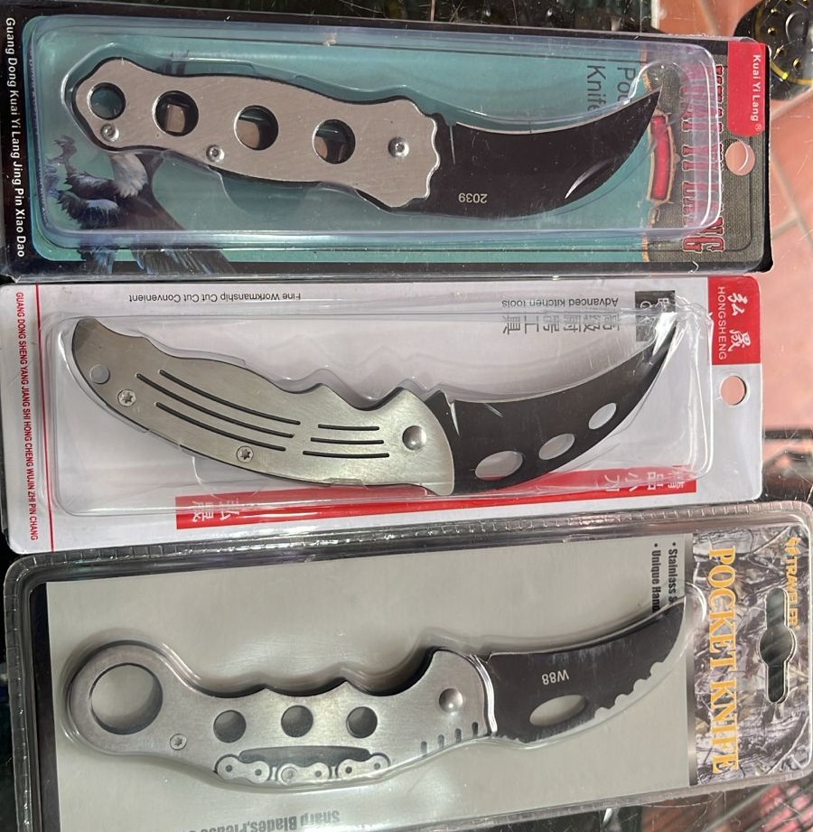 NAVAJA GARRA ECONOMICA NEGRO CON GRIS