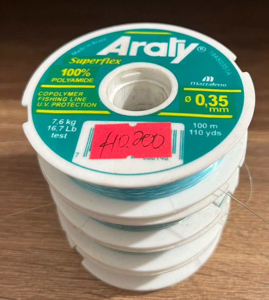 NAILON MARCA ARATY 16.7 LIBRAS 0.35MM AZUL