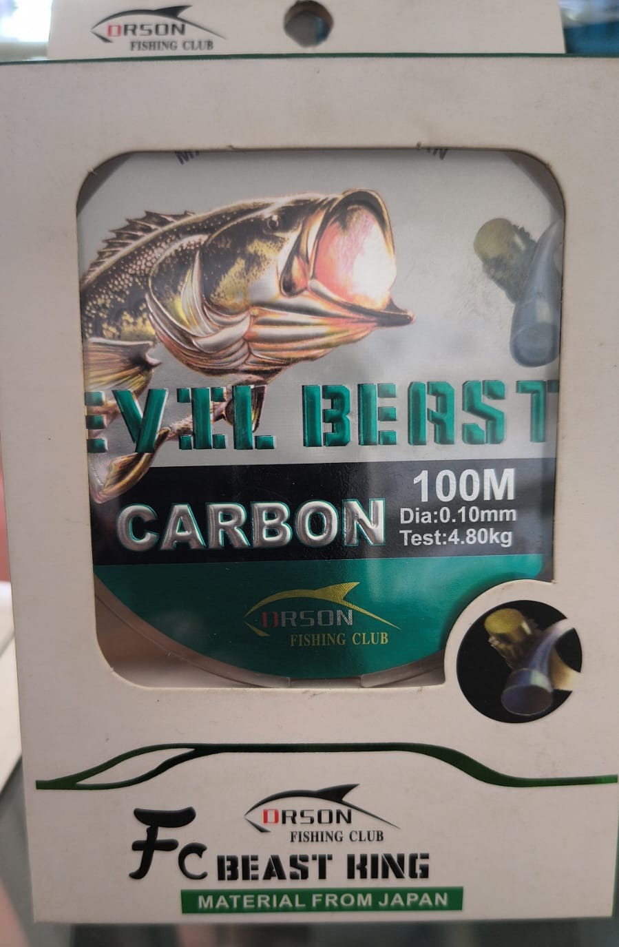NAILON EVIL BEAST CARBON 100METROS 13 LIBRAS TRNSPARENTE