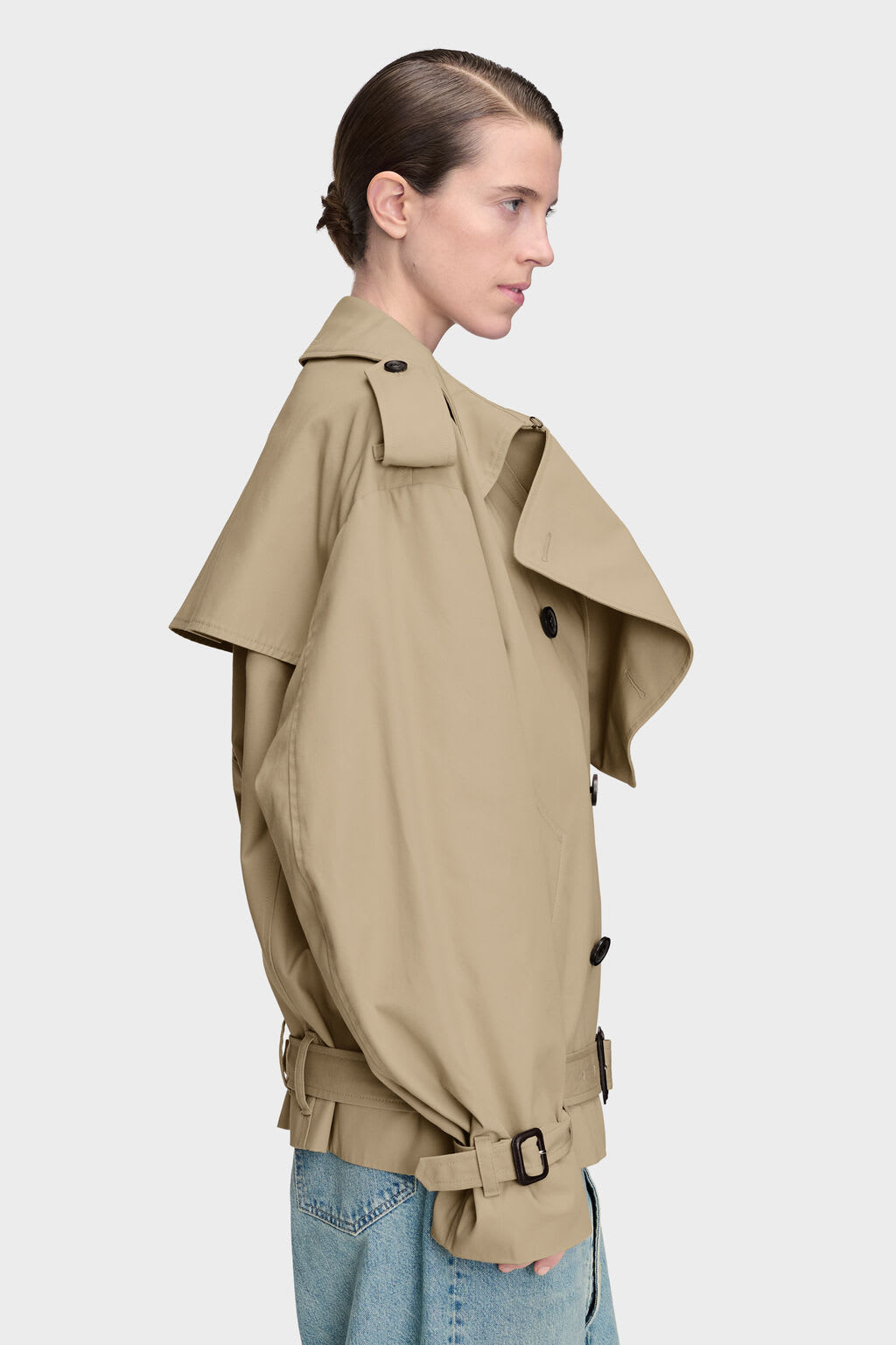 Folded Collar Cotton Caban 5