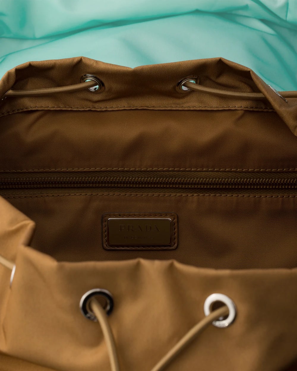 Large Re-Nylon and Saffiano leather backpack 5