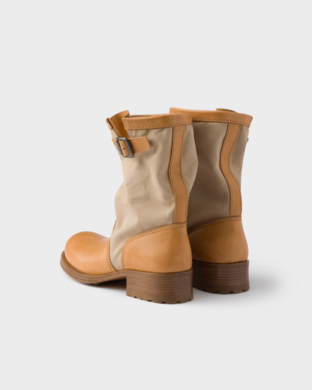 Leather and canvas boots 4