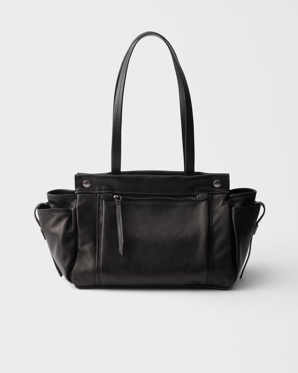 Prada Route large leather tote bag
