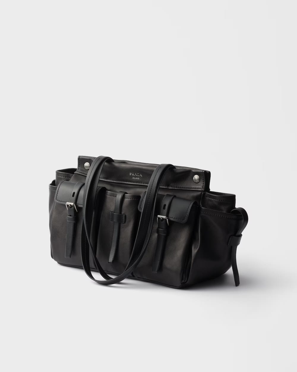 Prada Route large leather tote bag 4