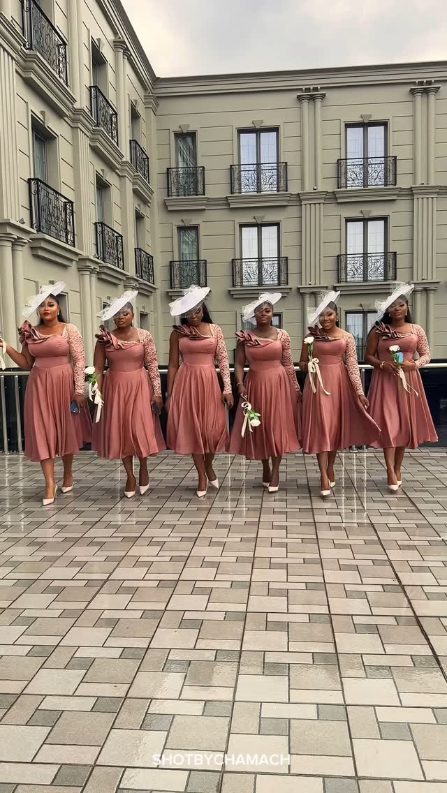 Beautiful Peach Gown with One-Arm Sleeve