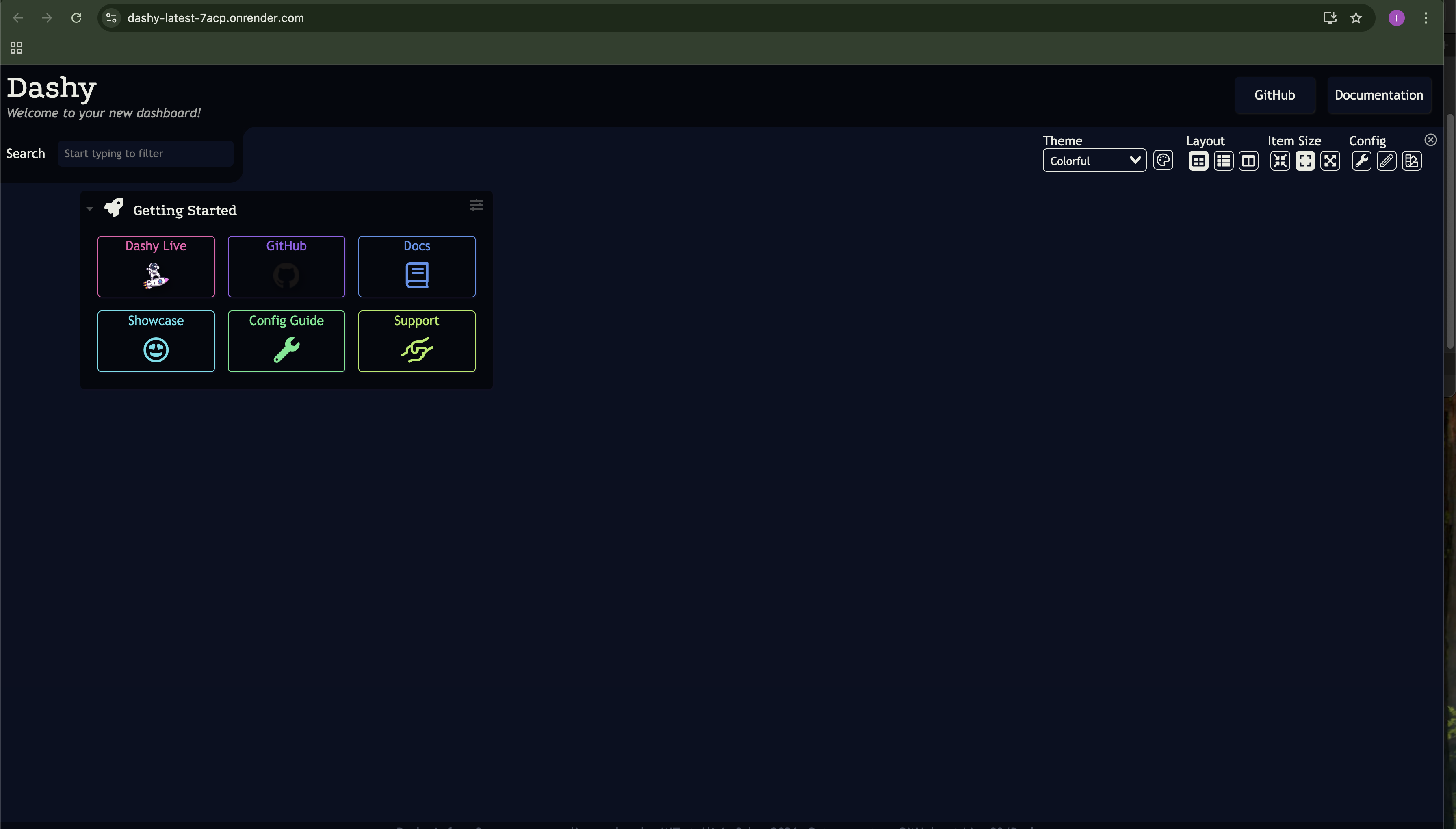 Dashy Dashboard