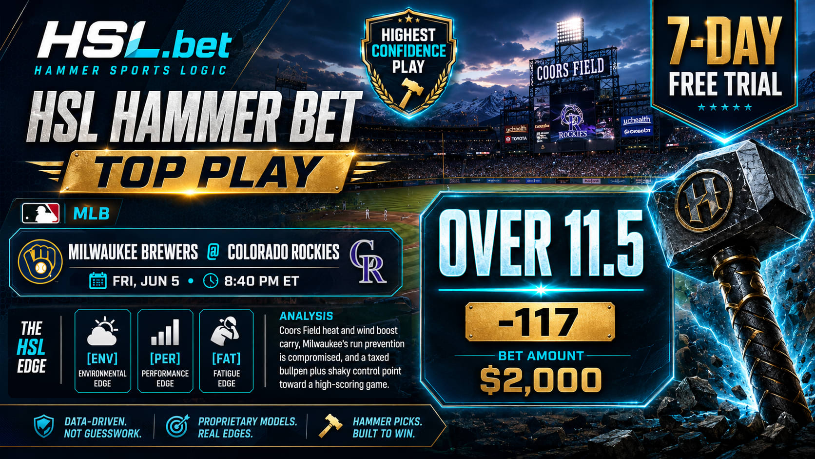 Milwaukee Brewers @ Colorado Rockies