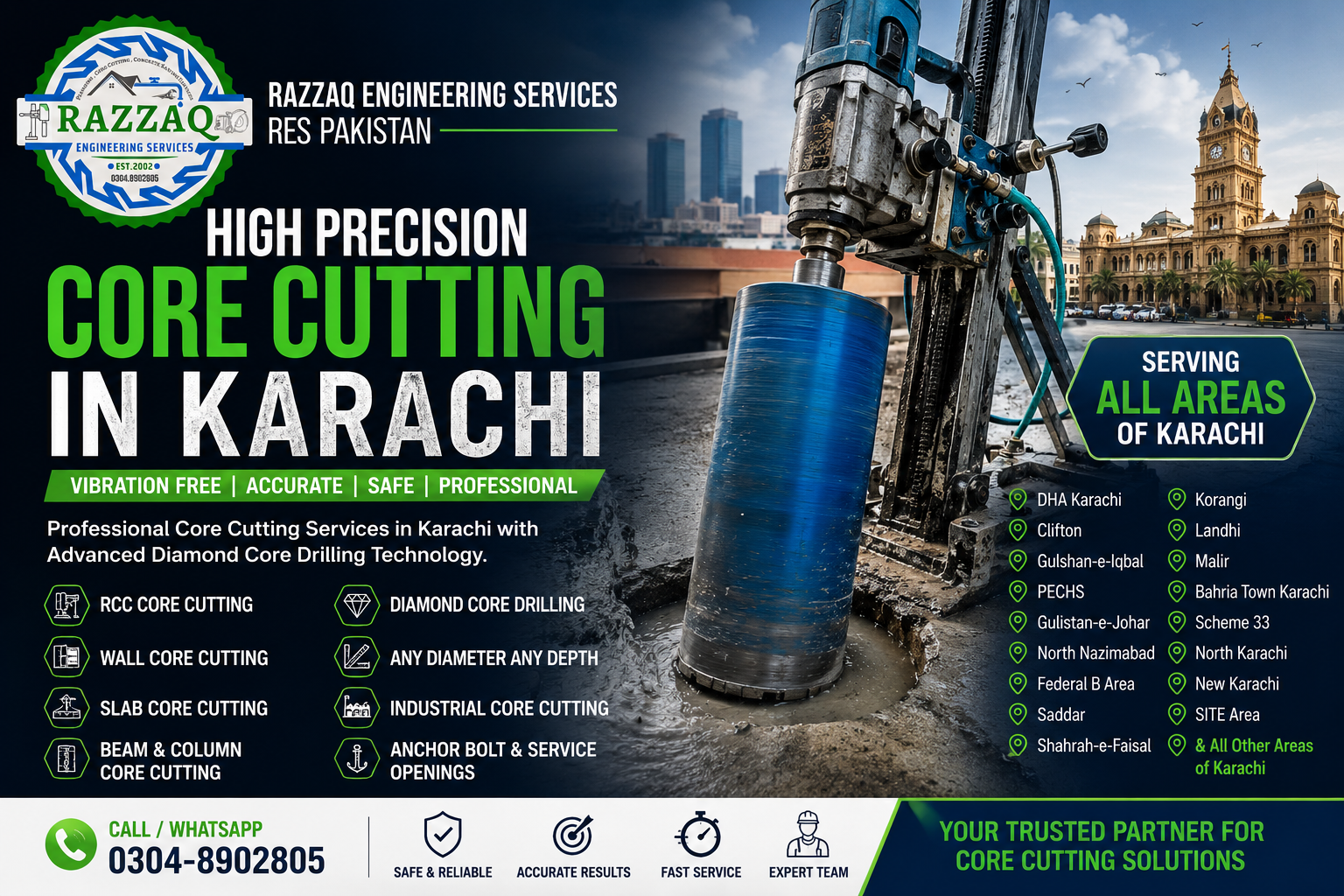 Core Cutting Services in Karachi