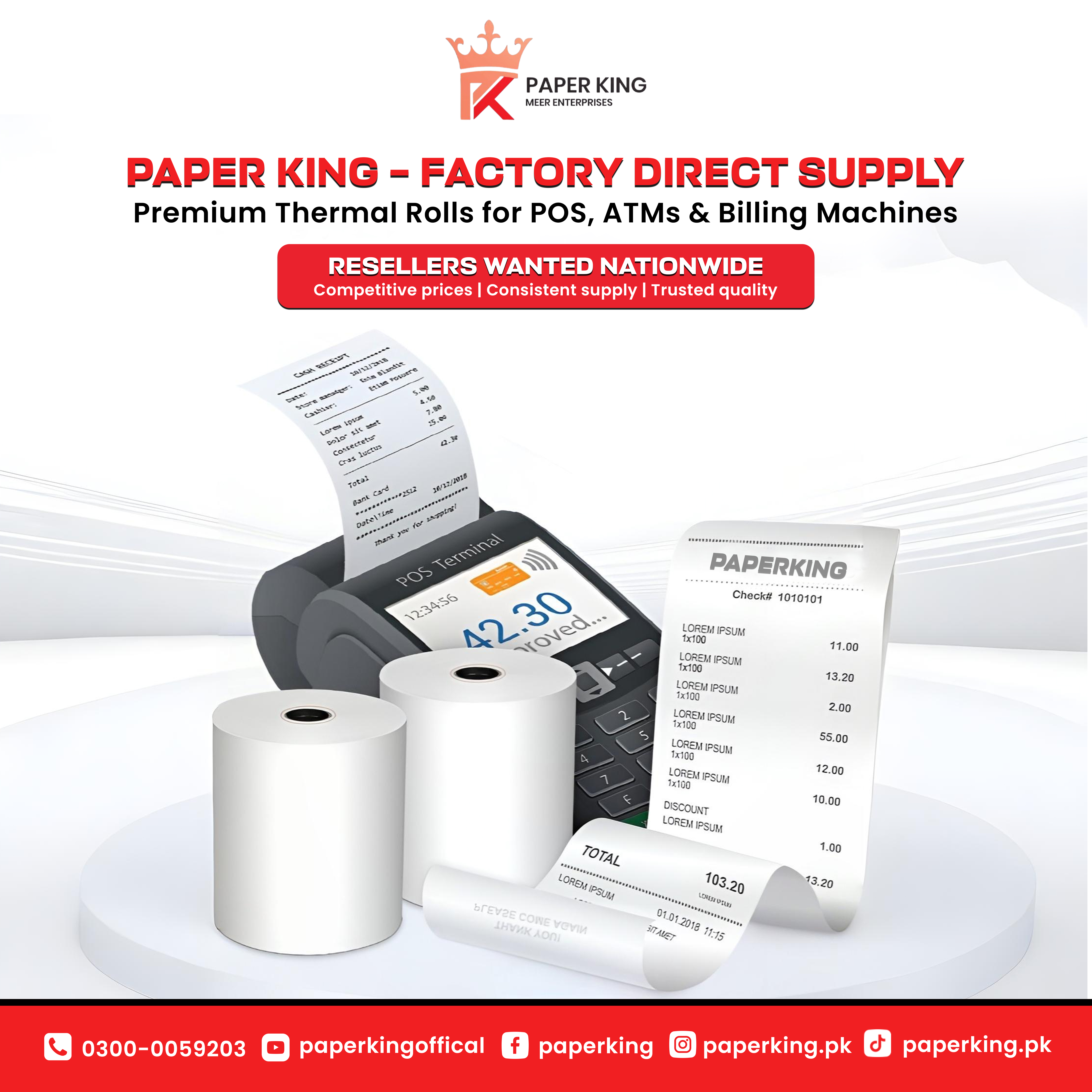 Thermal Printer Paper Roll Faisalabad