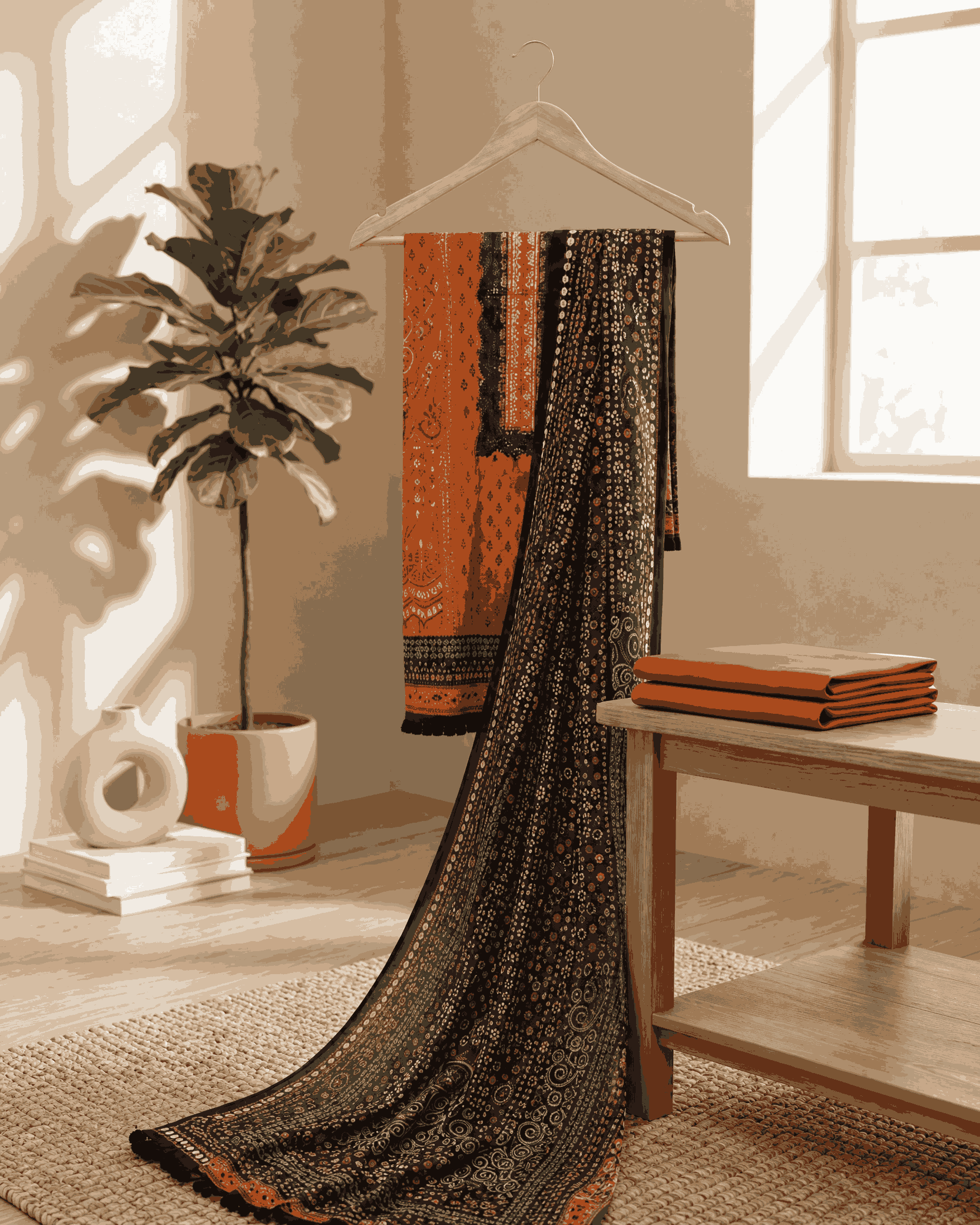 Sabi Unique Salina Lawn Dupatta Suit – Unstitched | 65 AED