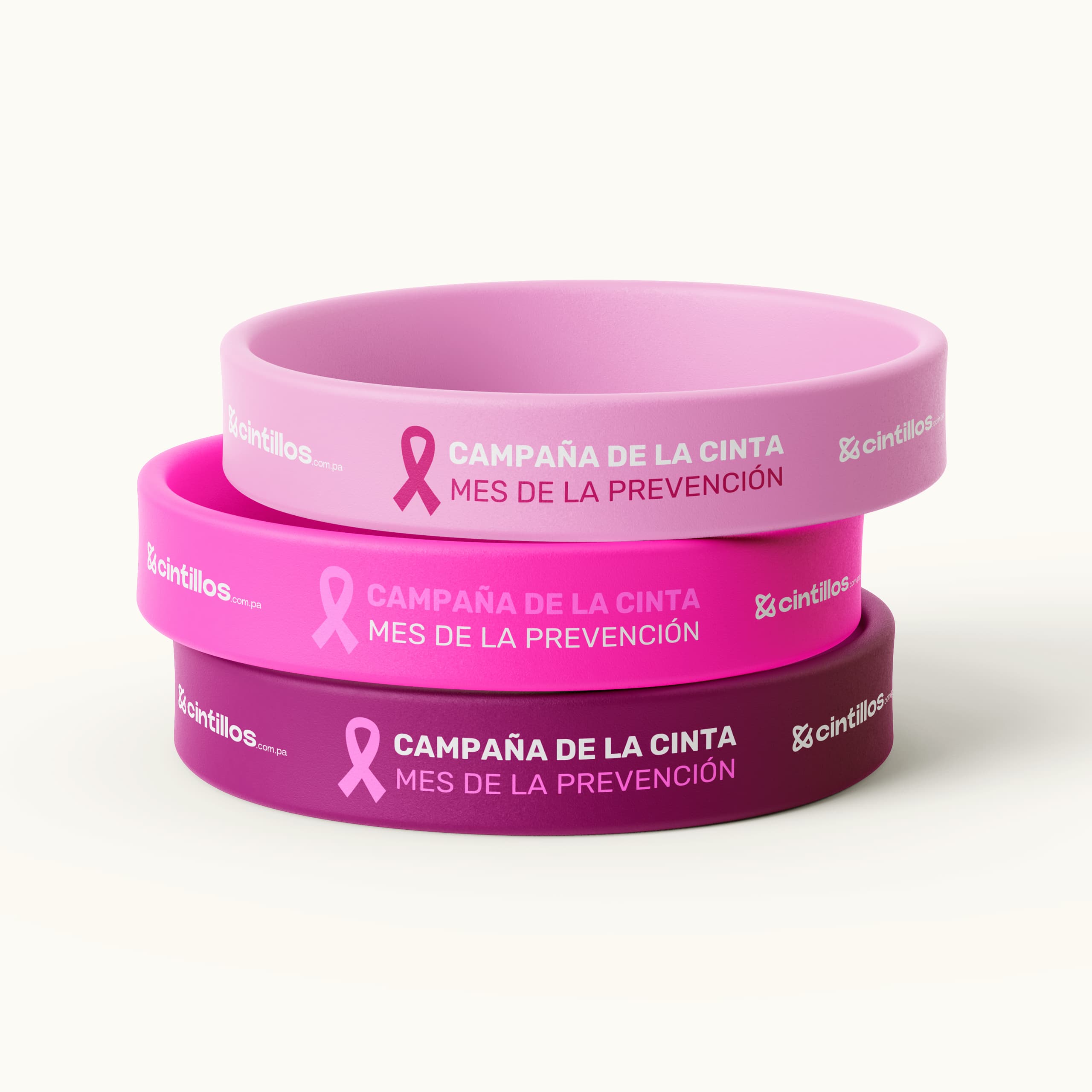 Pulseras de Silicona Cinta Rosada