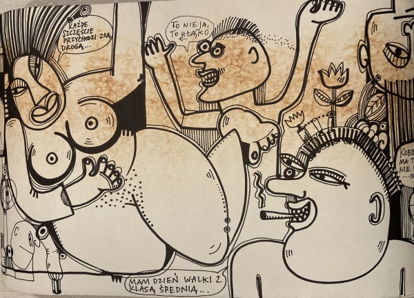 Fragment of Comics from Vis-à-Vis bar