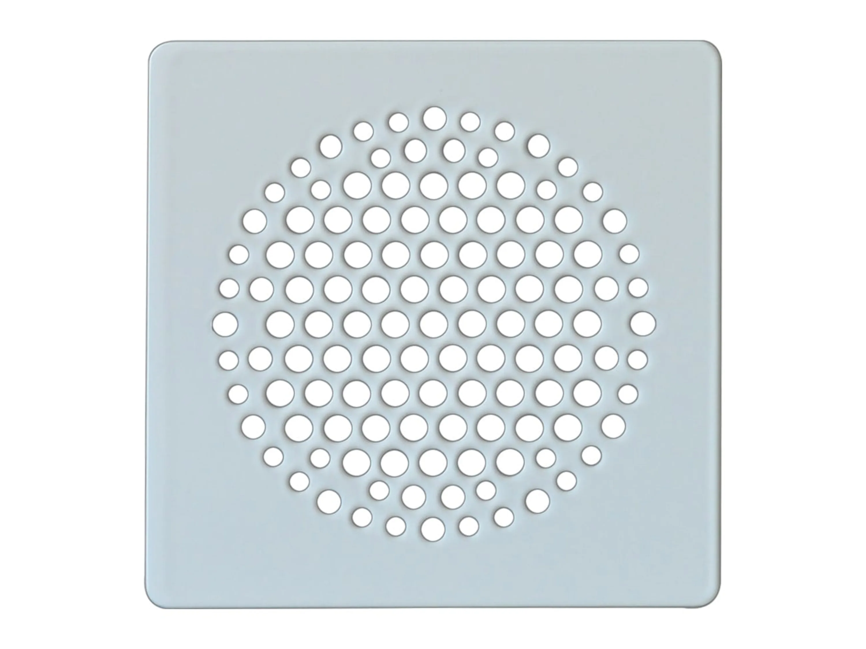 Ablaufgitter in weiß, rund