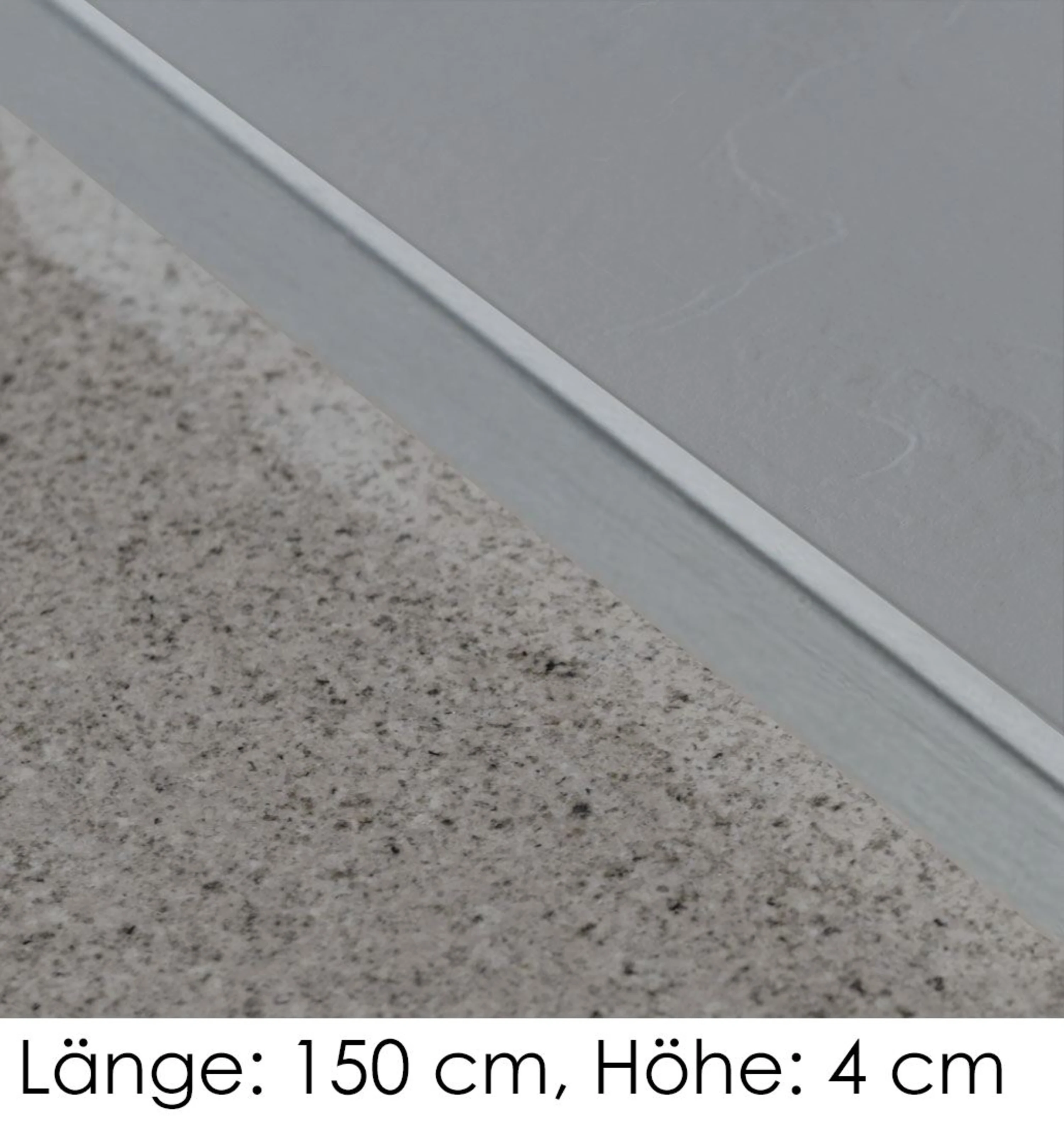 Sichtkantenprofil, Stahl, 150 cm Länge, Höhe: 4 cm