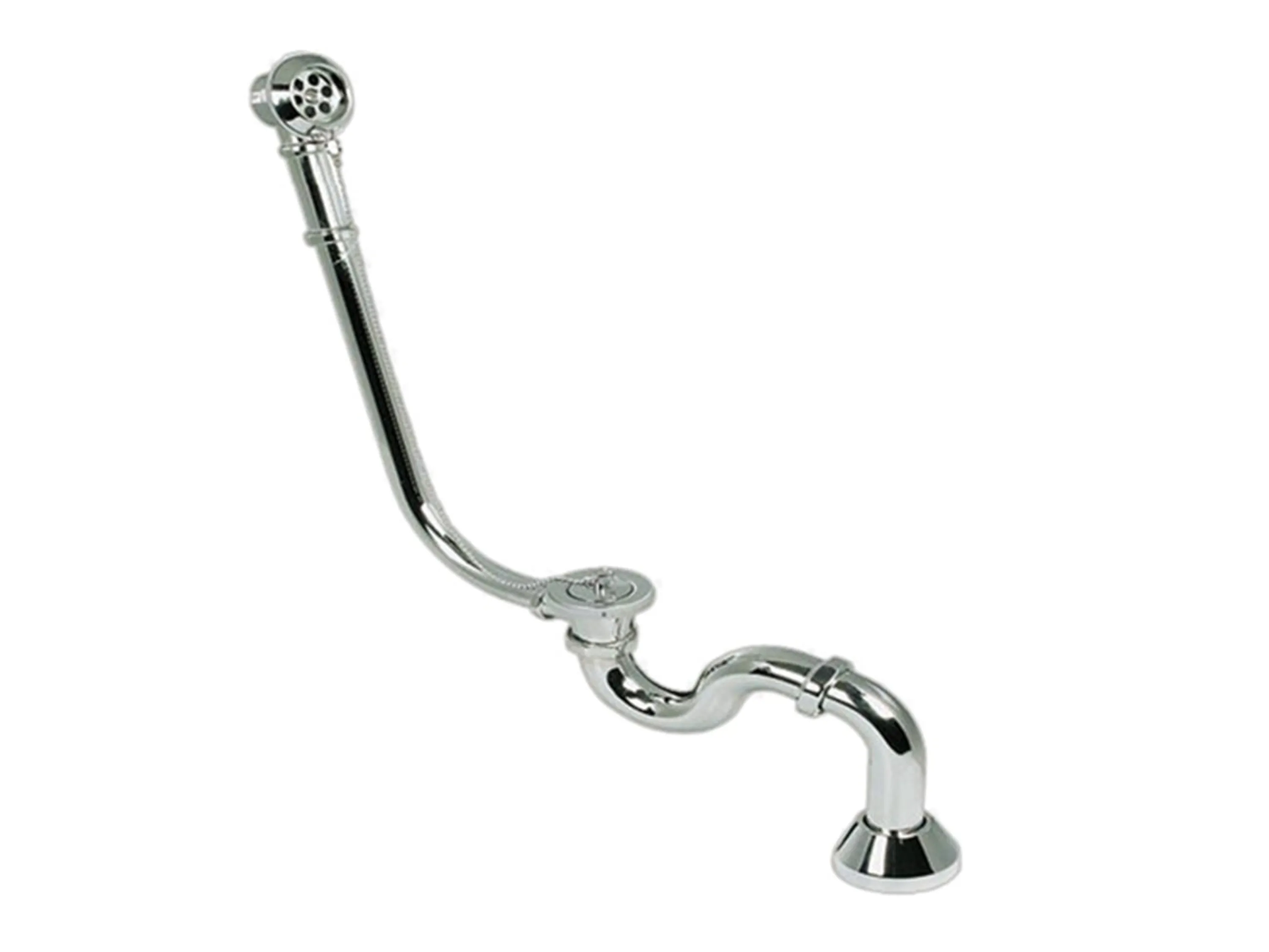 Abfluss zur Nostalgiewanne MARIE, chrom, (1200) Abfluss zur Nostalgiewanne MARIE, chrom, (1200)