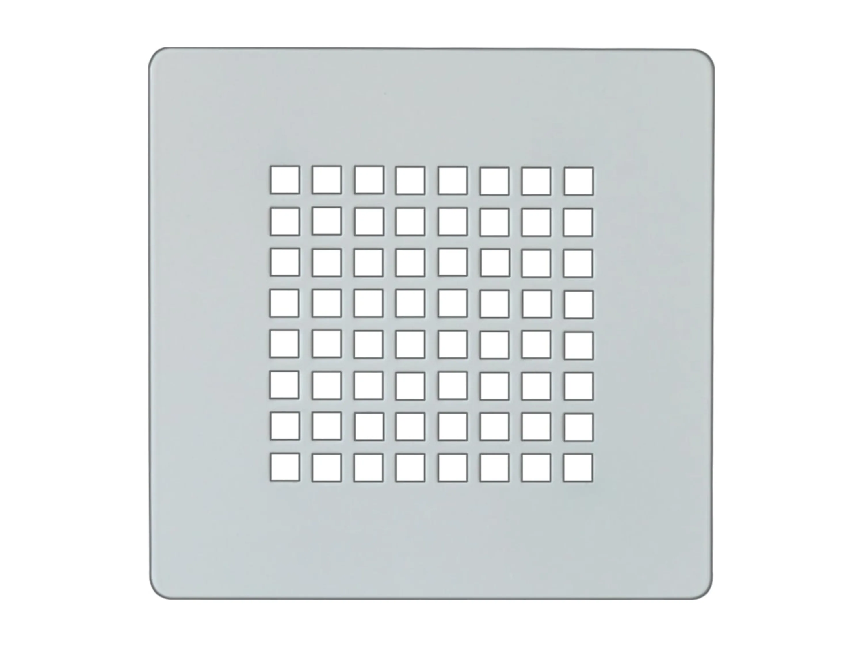 Ablaufgitter in weiß, eckig