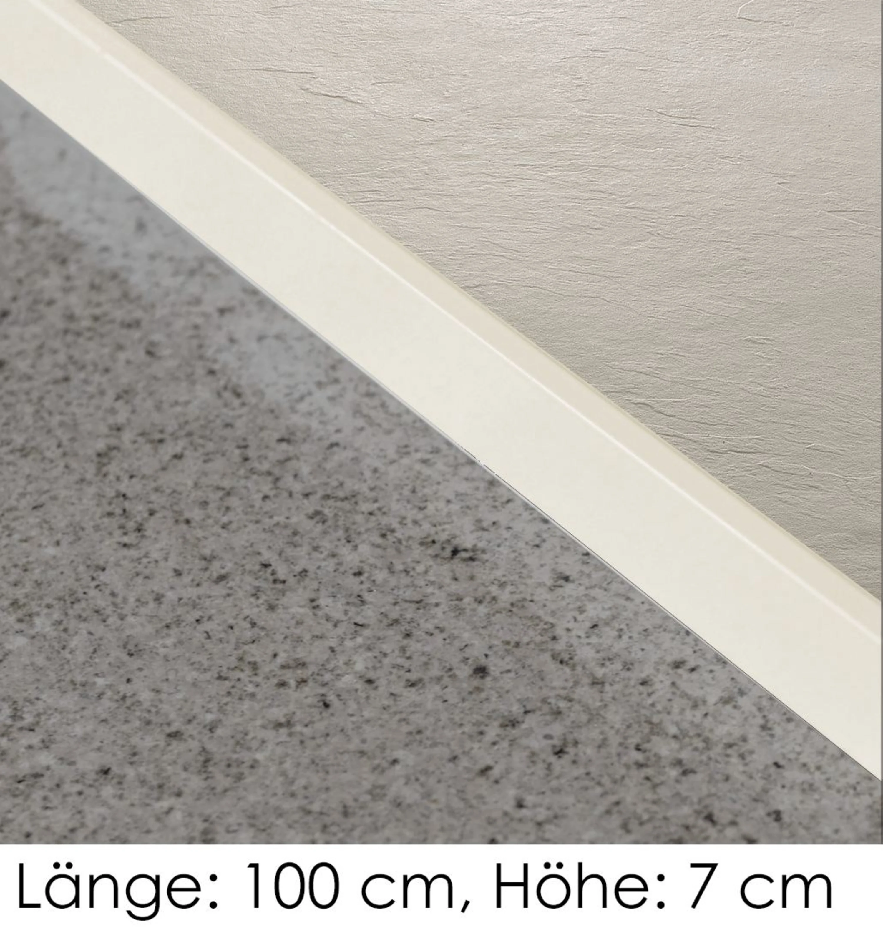 Sichtkantenprofil, Stahl, 100 cm Länge, Höhe: 7 cm, creme Sichtkantenprofil, Stahl, 100 cm Länge, Höhe: 7 cm, creme