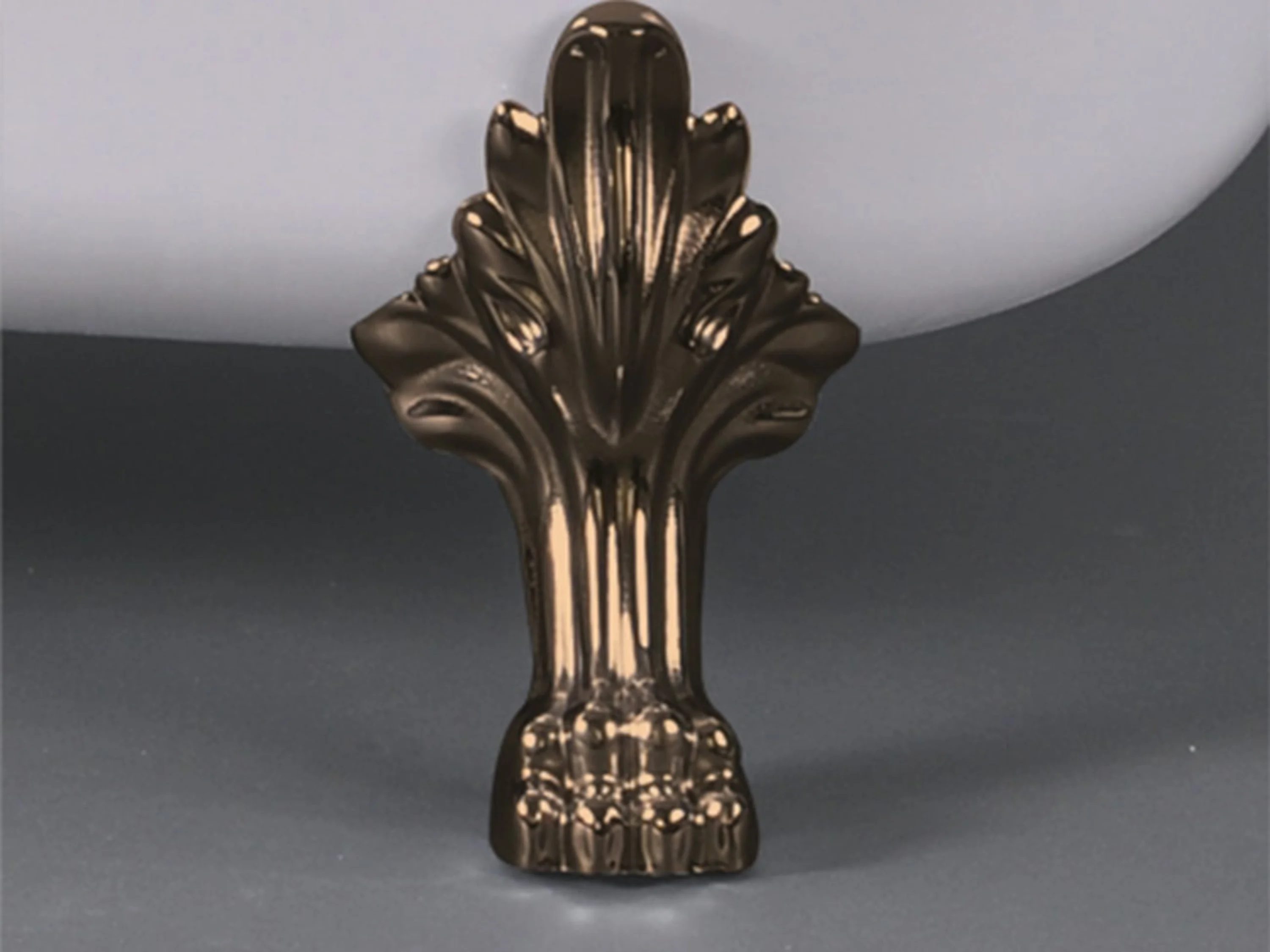 Löwenfüße zur Nostalgiewanne Marie: bronze, psd. Zur MARIE flach und mit zwei hohen Rückenlehnen Löwenfüße zur Nostalgiewanne Marie: bronze, psd. Zur MARIE flach und mit zwei hohen Rückenlehnen