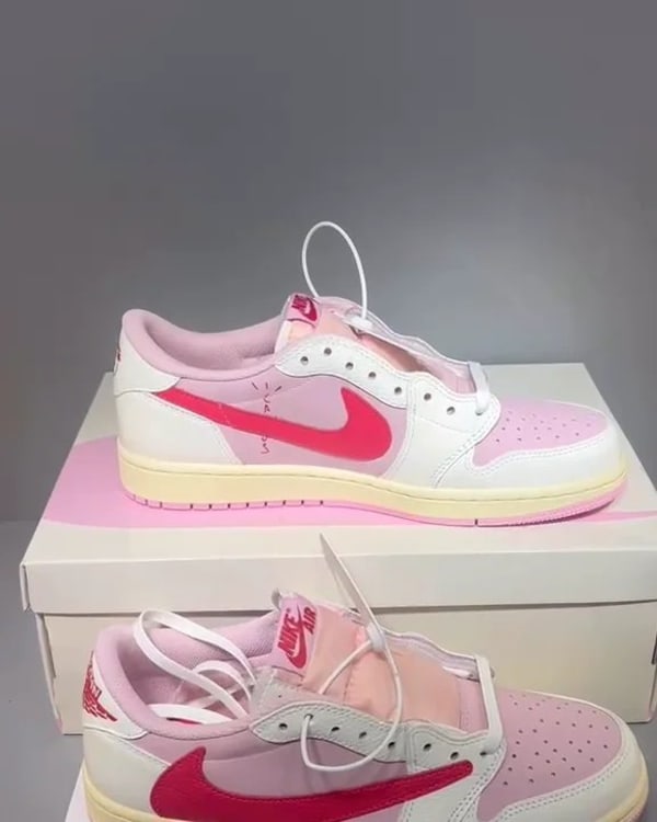 Air Jordan 1 Low OG SP x Travis Scott Sail Tropical Pink