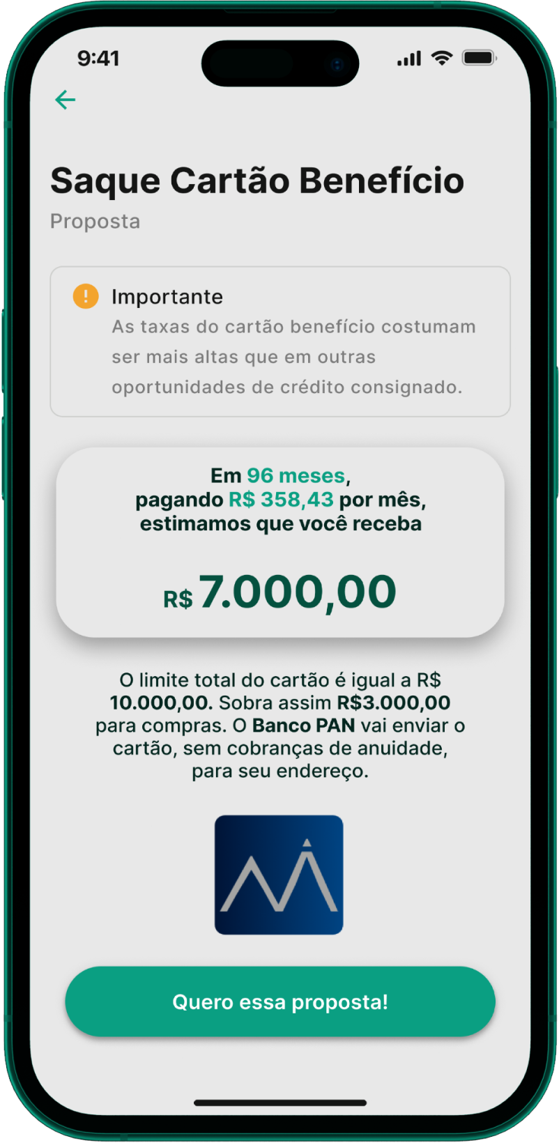 Tela de Saque Cartão Benefício do app Konsi Tela de Saque Cartão Benefício do app Konsi