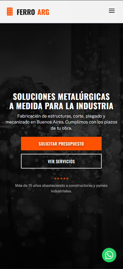 Ferro Metalúrgica - Vista Mobile