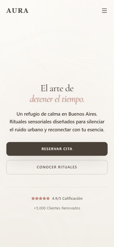 Aura Spa - Vista Mobile