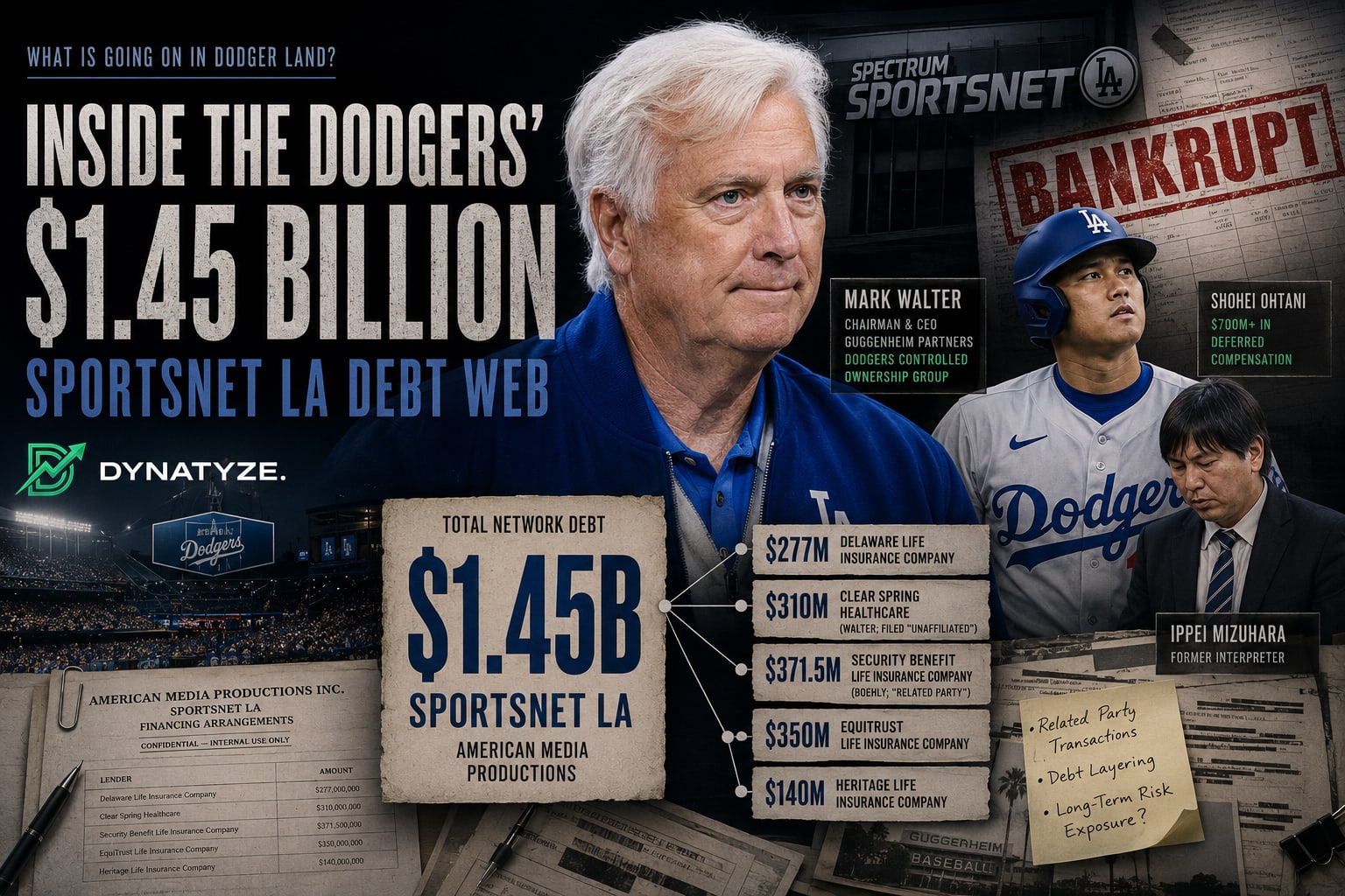 Inside the Dodgers’ $1.45 Billion SportsNet LA Debt Web