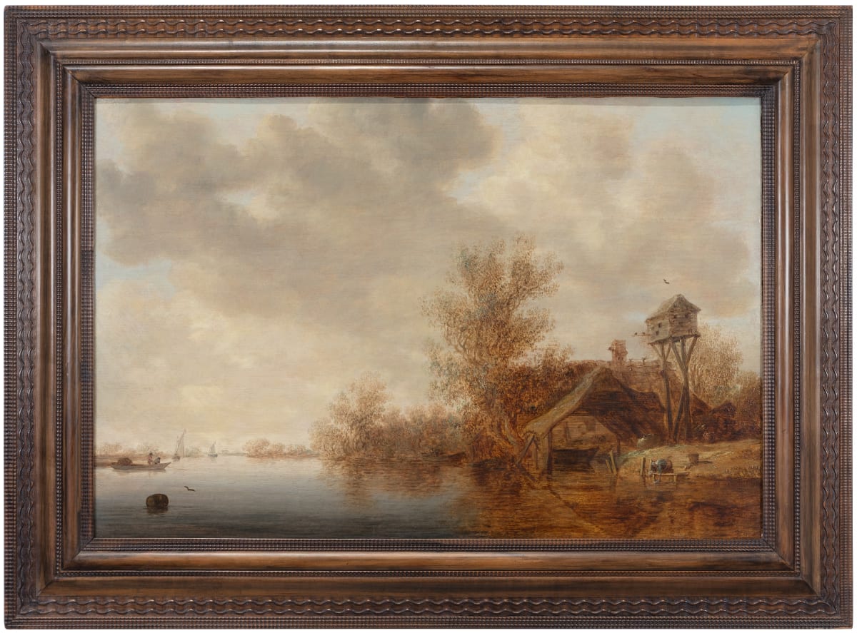 River Scene with Cottages, 1638, oil on panel