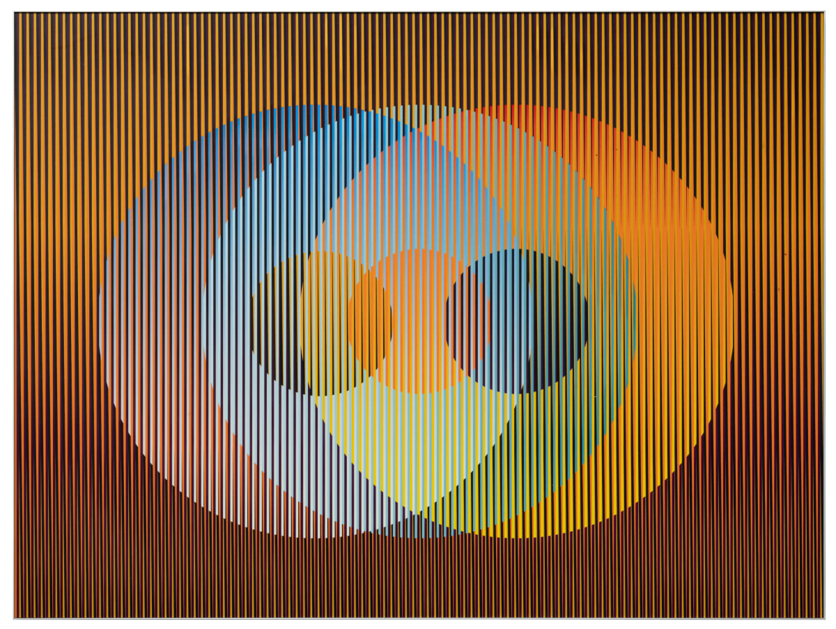 Color Aditivo Panam Círculos 9, 2010, chromography and pigments on PVC by Carlos Cruz-Diez