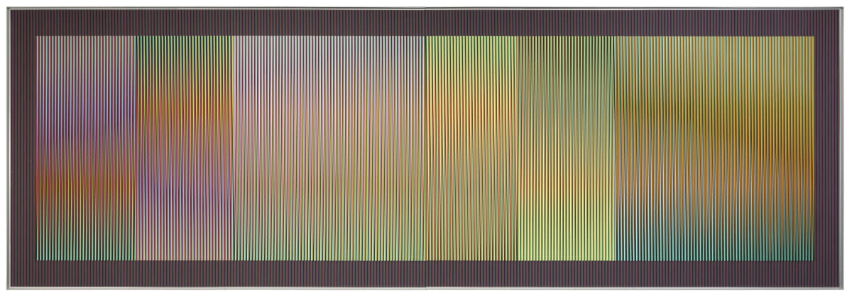 Physichromie 1530, 2008, chromography and pigments on PVC by Carlos Cruz-Diez