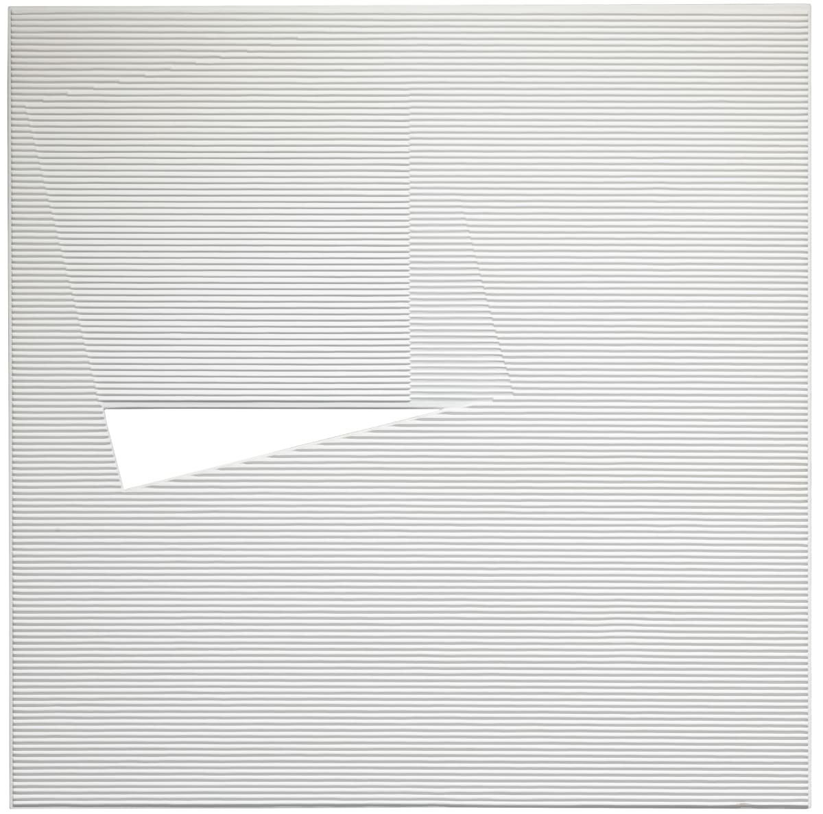 Le blanc est la reduction de la couleur, 2002, corrugated cardboard, wood, and acrylic paint by Francisco Salazar