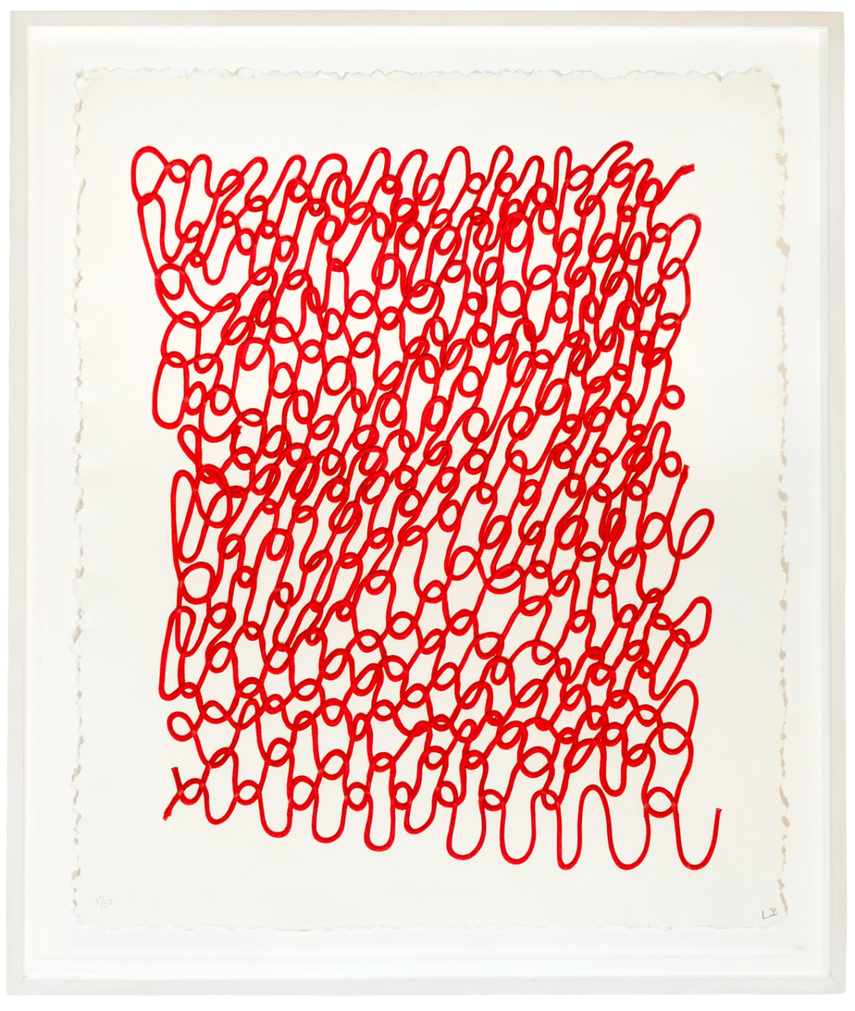 Crochet I, 1998, Mixografía® print on handmade paper by Louise Bourgeois