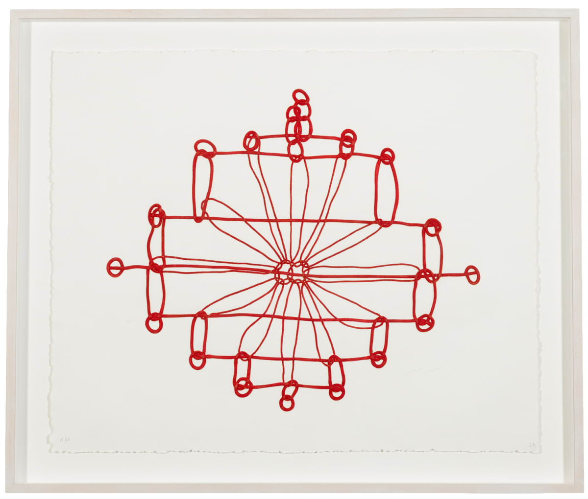 Crochet II, 1998, Mixografía® print on handmade paper by Louise Bourgeois