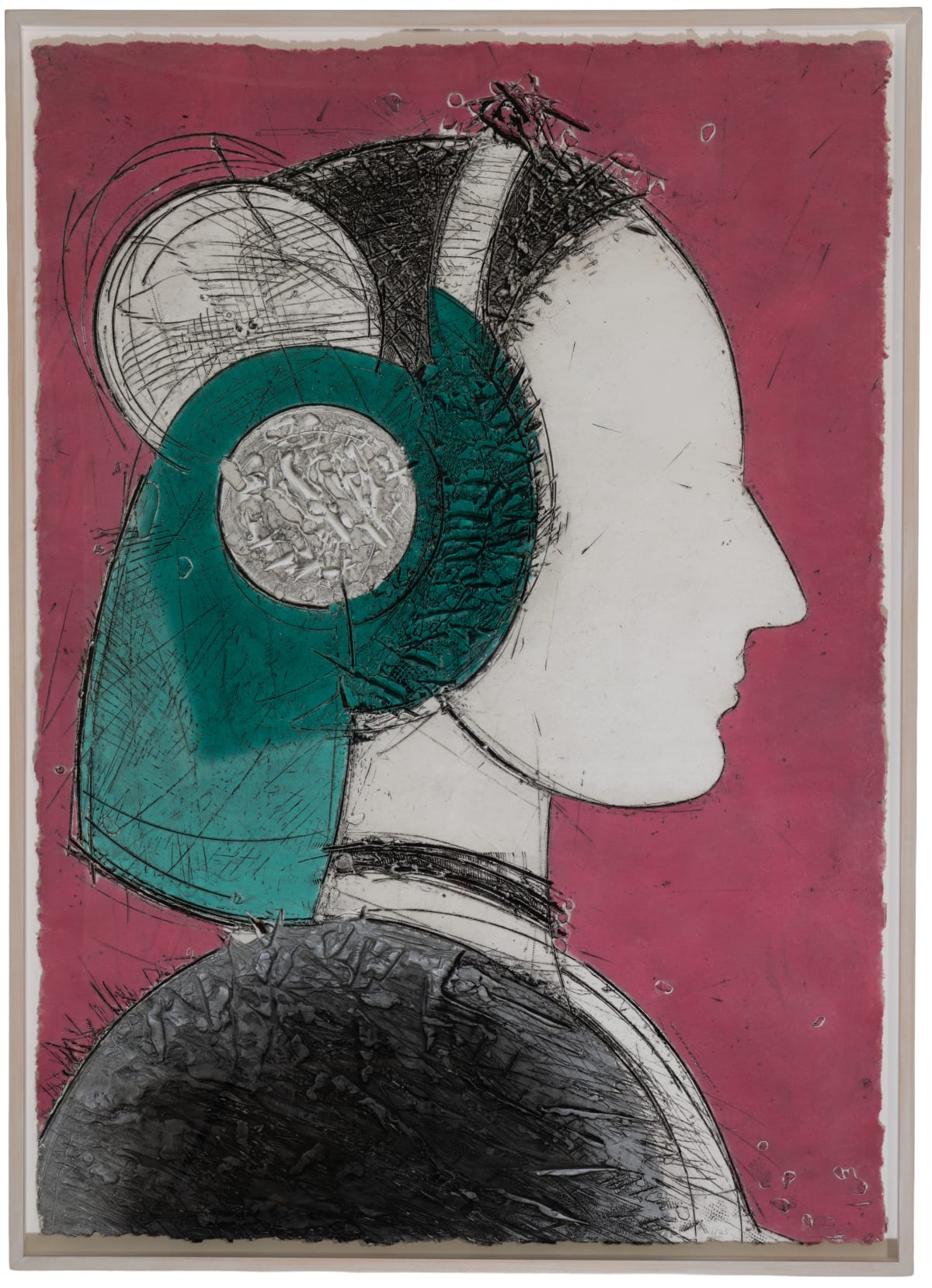 Perfil I, 2003, Mixografía® print on handmade paper by Manolo Valdes