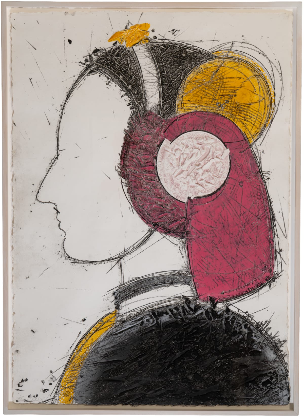 Perfil II, 2003, Mixografía® print on handmade paper by Manolo Valdes