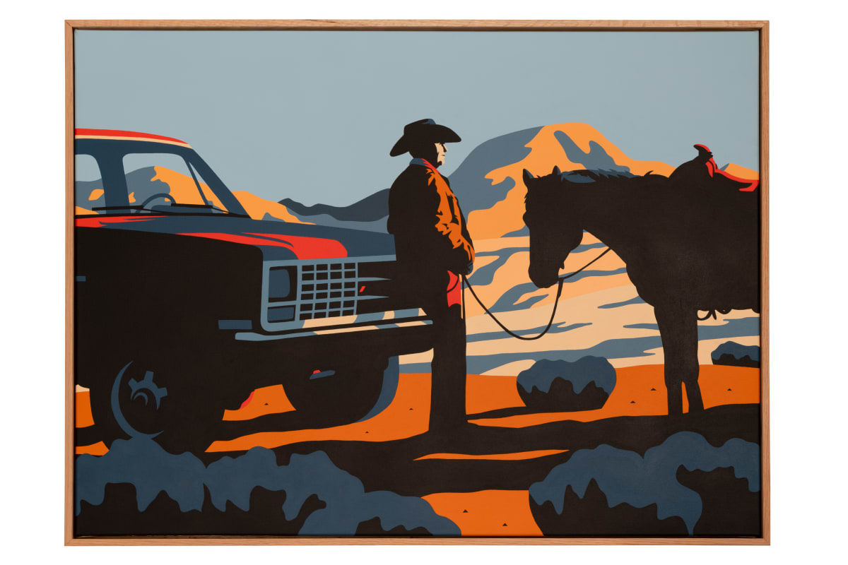 Desert Steel, 2024, acrylic on canvas by Jeremy Booth