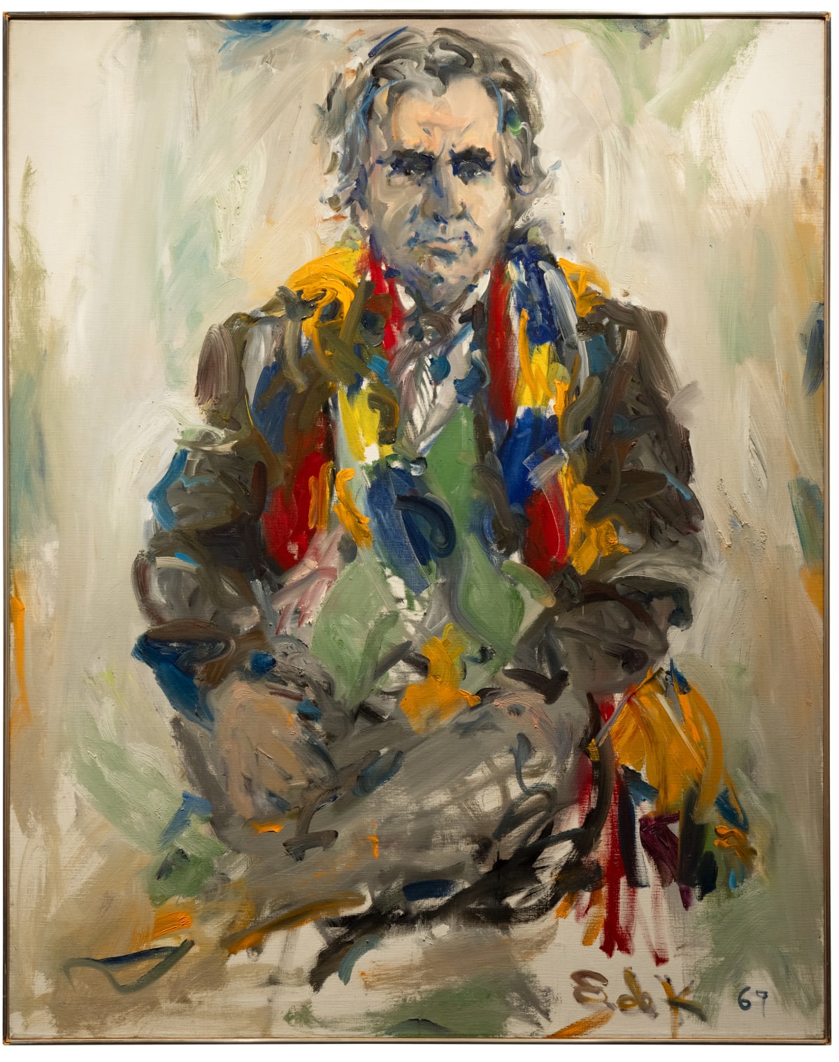 Kaldis with Scarves, 1969, oil on canvas by Elaine de Kooning