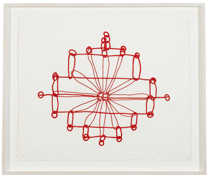 Crochet II, 1998, Mixografía® print on handmade paper by Louise Bourgeois