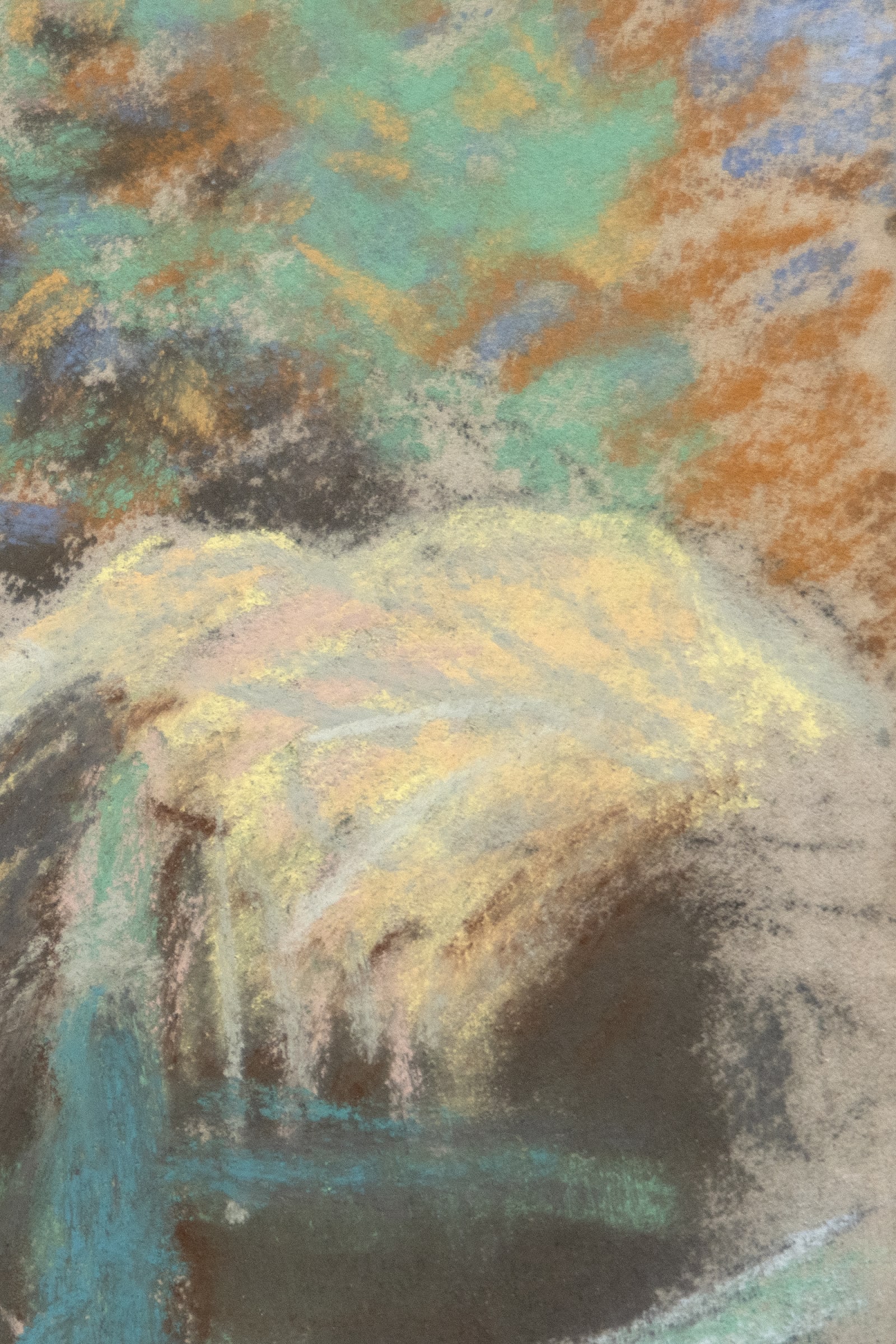 Paysage avec batteuse a Montfoucault (Landscape with Thresher at Montfoucault) detail 2