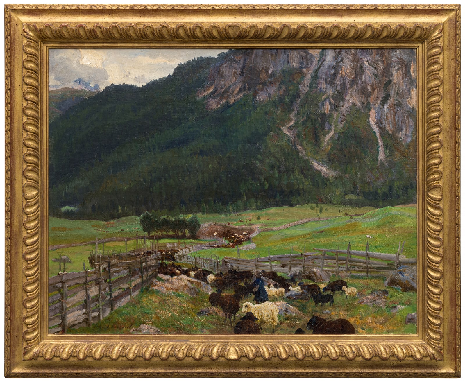 A Mountain Sheepfold in the Tyrol