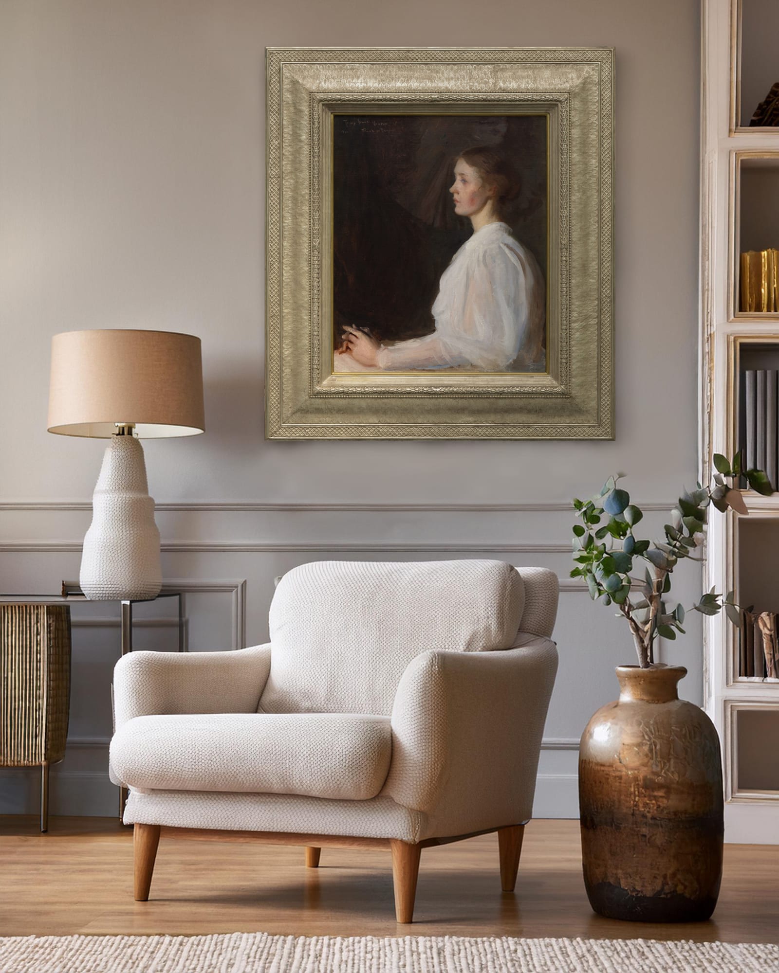 Girl in White (Seated Figure) scale